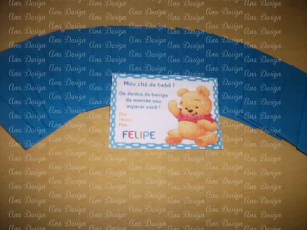 Convite Ursinho Pooh Baby
